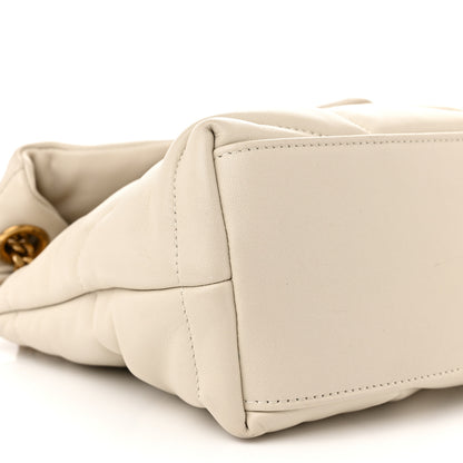 Saint Laurent Lambskin Quilted Small Loulou Puffer Monogram Chain Satchel Crema Soft 9 of 11
