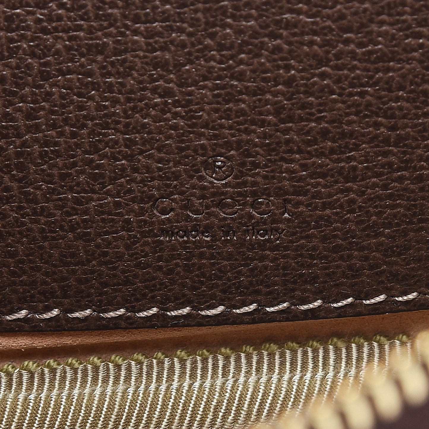 GG Supreme Monogram Ophidia Phone Case Wristlet Brown