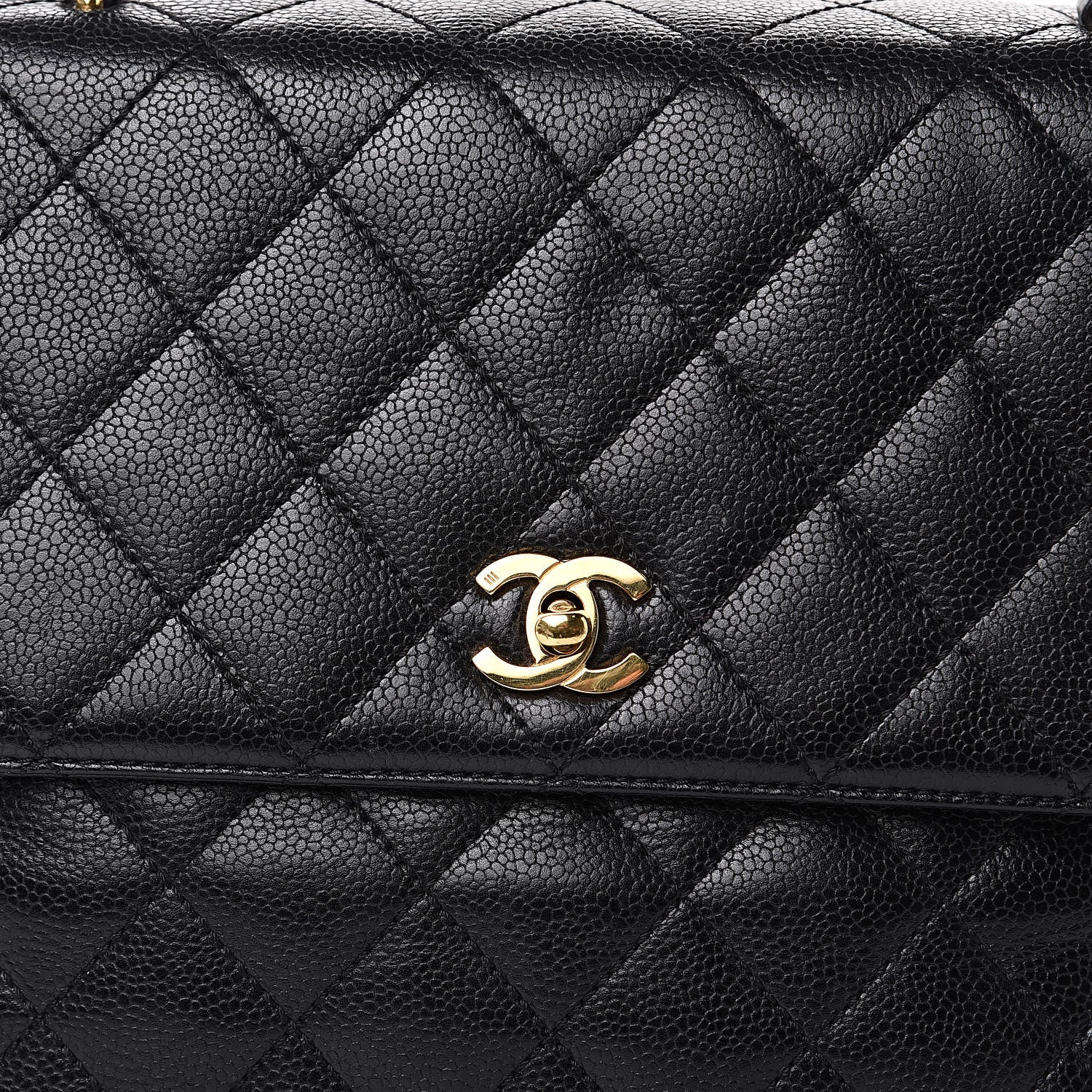 Chanel Caviar Quilted Jumbo Kelly Flap Black 10 of 15
