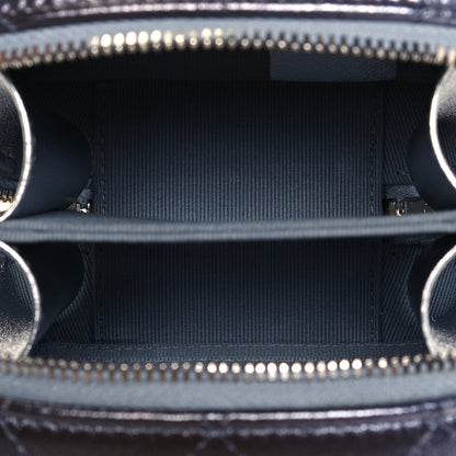Chanel Gradient Metallic Lambskin Quilted Like A Wallet Clutch With Chain Silver Purple 4 of 12
