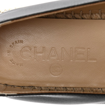 Chanel Lambskin CC Espadrilles 39 Black 9 of 10
