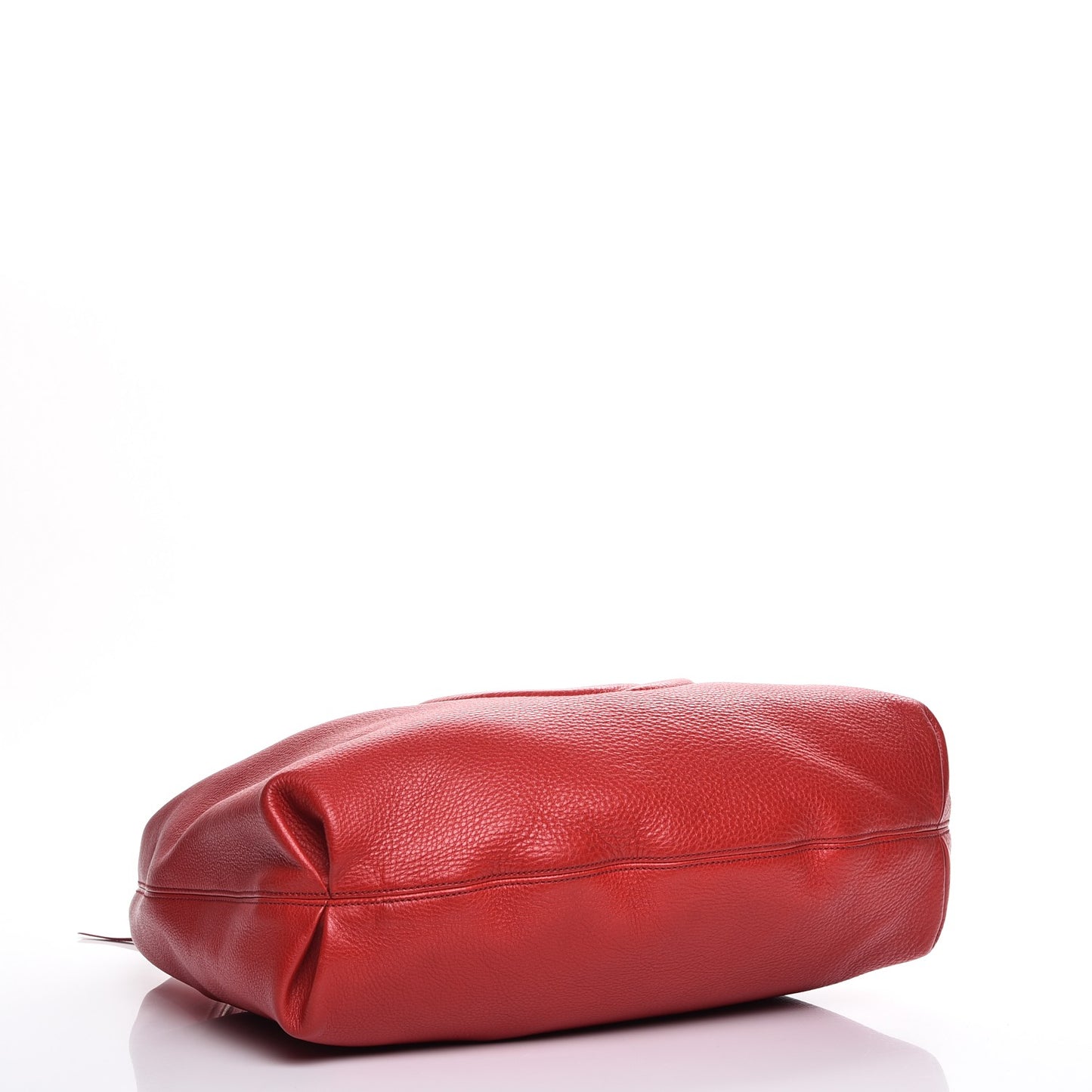 Pebbled Calfskin Large Soho Hobo Red