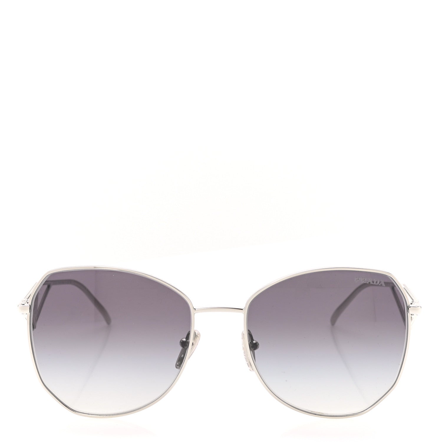 Prada Metal Symbole Triangle Logo Sunglasses SPR57Y Smoky Grey 2 of 9