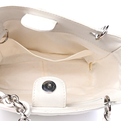Chanel Caviar Petit Shopping Tote PST White 4 of 9