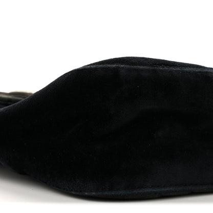 Gucci Velvet Matelasse Loved Embroidered Medium GG Marmont Shoulder Bag Black 10 of 15