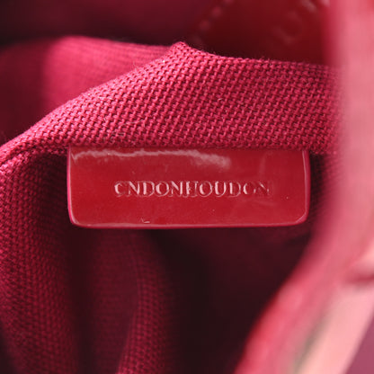 Burberry Patent Trim Gradient Nova Check Drawstring Shoulder Bag Raspberry 13 of 14