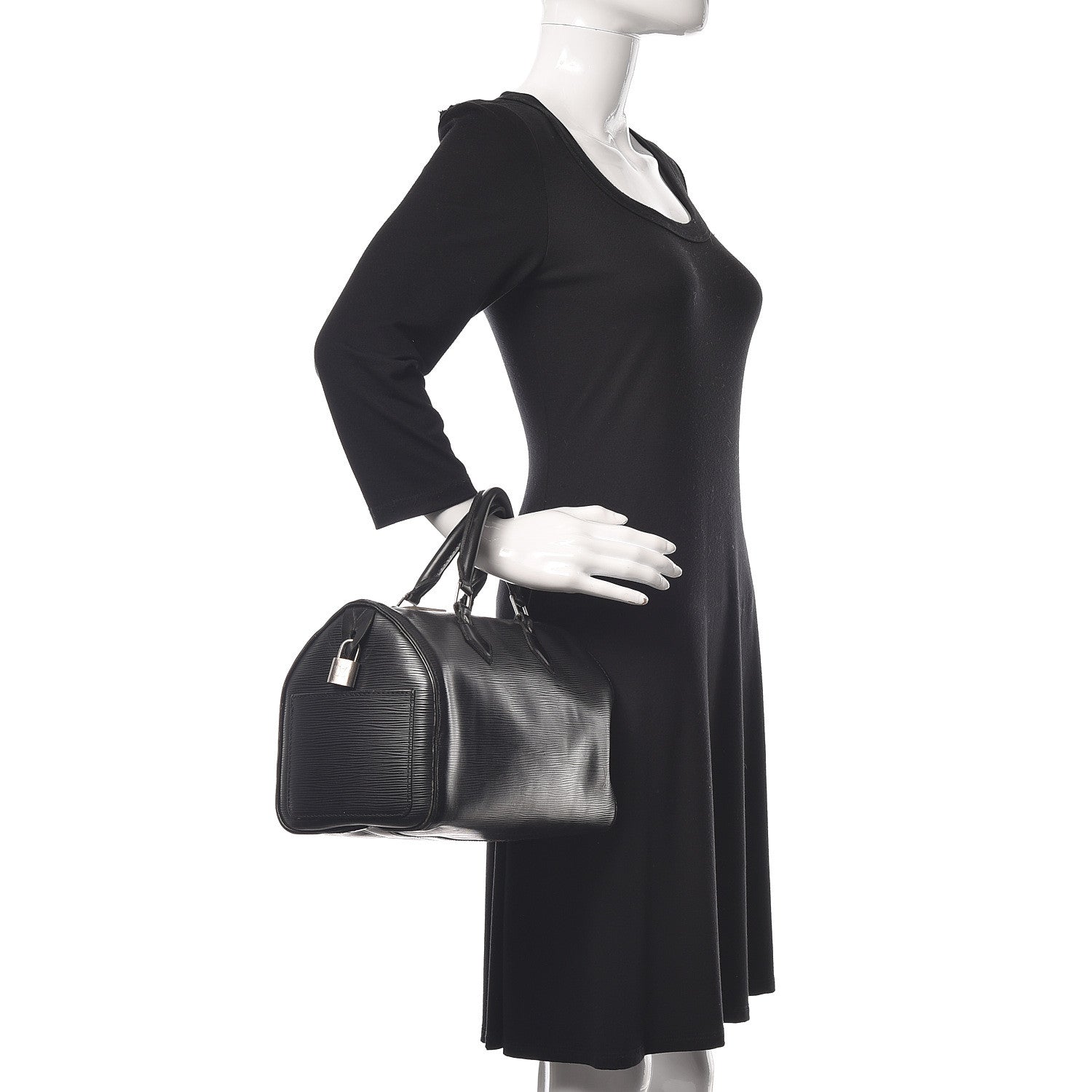 Louis Vuitton Epi Speedy 25 Black 2 of 16