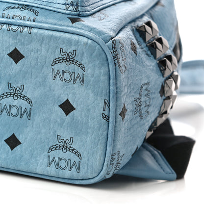 MCM Visetos Side Stud Mini Stark Backpack Blue 10 of 10