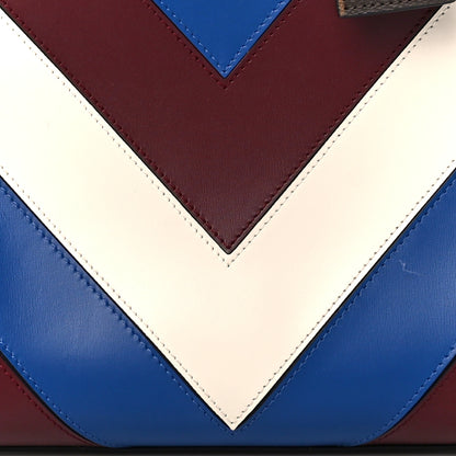 Louis Vuitton Calfskin Monogram City Steamer MM Blue Burgundy White 11 of 16