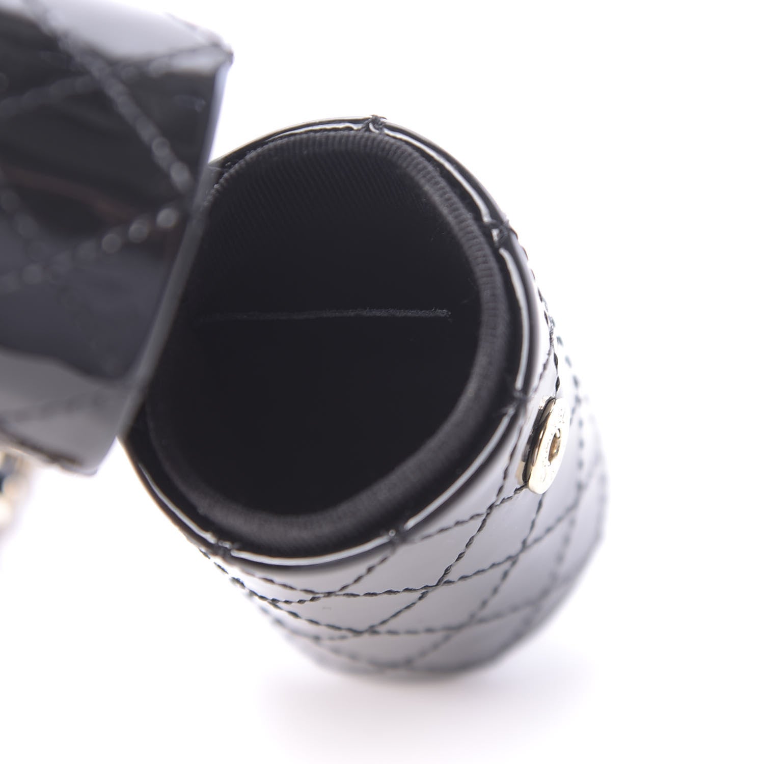Chanel Patent Calfskin Lipstick Case On Chain Black 5 of 9