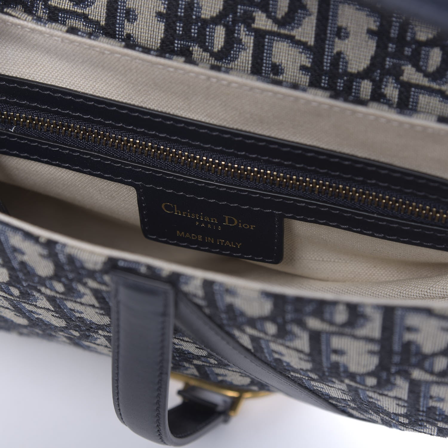 Christian Dior Oblique Saddle Bag Blue 8 of 11