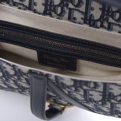 Christian Dior Oblique Saddle Bag Blue 8 of 11