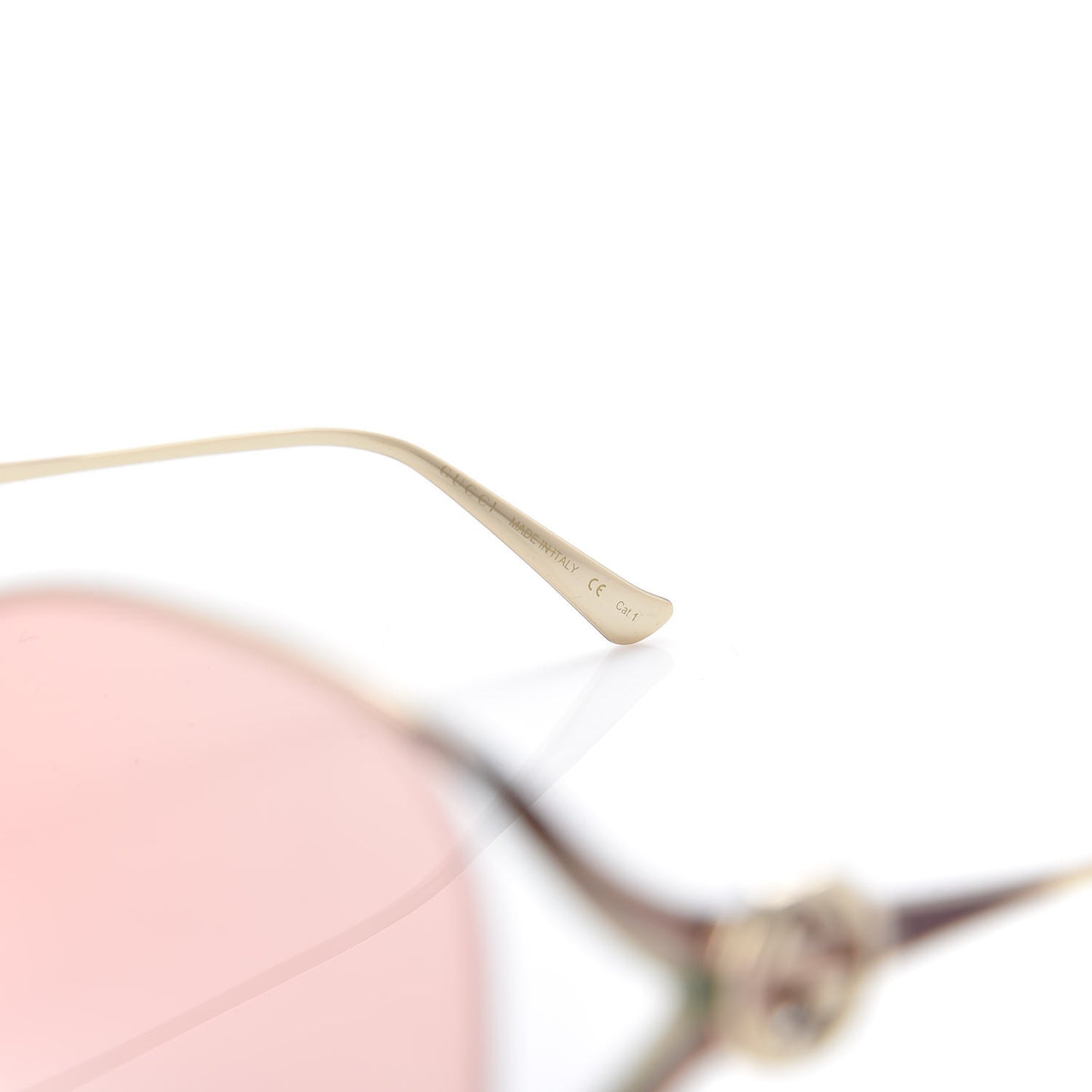 Metal Oversized Round Frame GG0225S Sunglasses Gold
