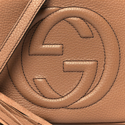 Gucci Pebbled Calfskin Small Soho Disco Bag Camelia 9 of 12