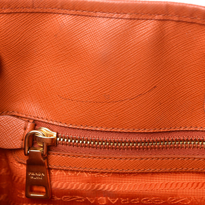 Prada Saffiano Lux Top Handle Tote Papaya 9 of 25