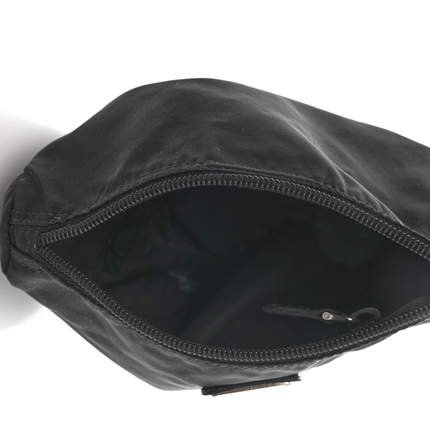 Nylon Tessuto Cosmetic Pouch Black