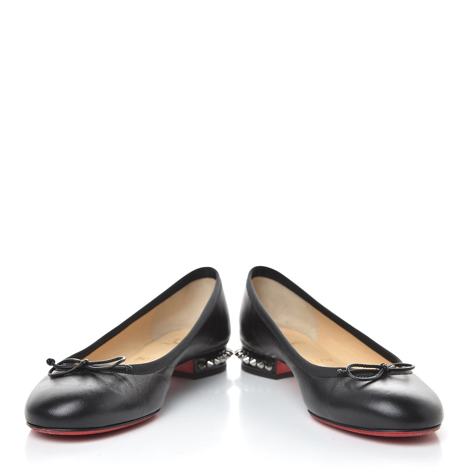 Christian Louboutin Shiny Nappa La Massine Flats 38 Black 5 of 15