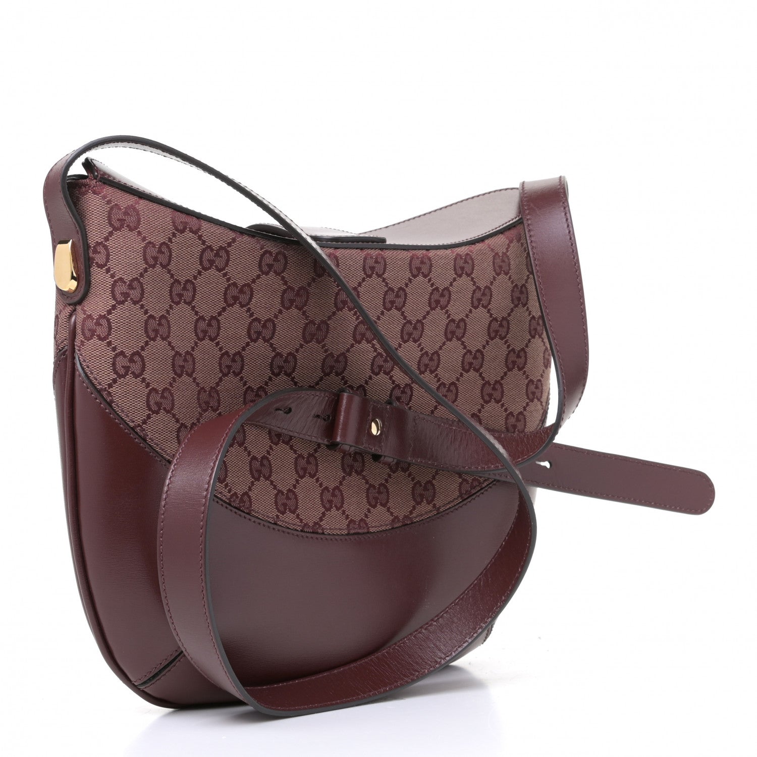 Gucci GG Monogram Calfskin Medium Arli Shoulder Bag Sahara Rubino Chardonnay 2 of 10