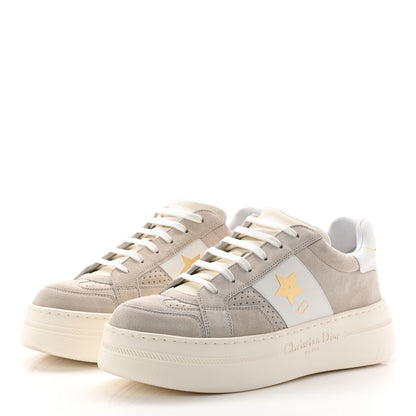 Christian Dior Suede Calfskin Dior Star Ors Platform Sneakers White Black 39 Light Beige White 4 of 10