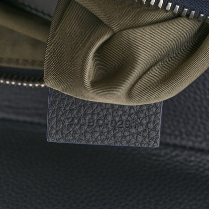 Christian Dior X SACAI Grained Calfskin Technical Fabric Mens Saddle Bag Olive Navy Blue 8 of 10