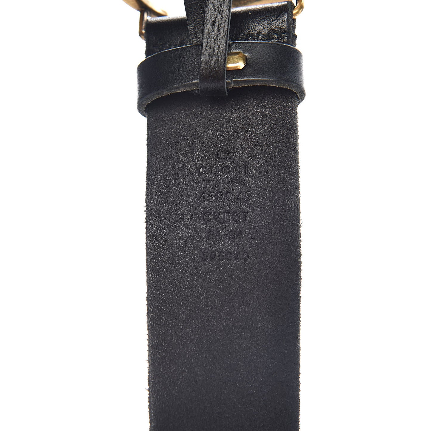 Faded Calfskin Snake Double G 40mm Belt 85 34 Black