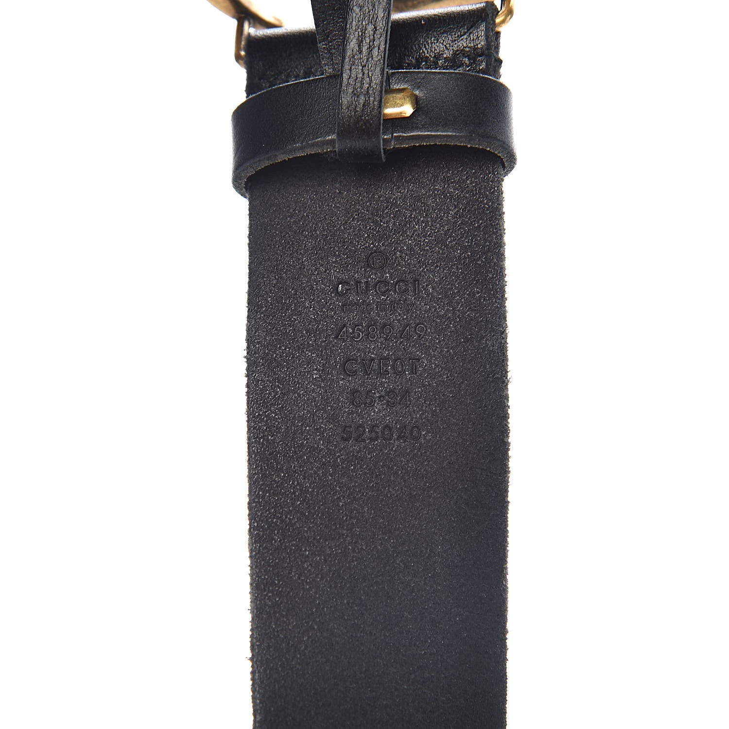 Gucci Faded Calfskin Snake Double G 40mm Belt 85 34 Black 4 of 7