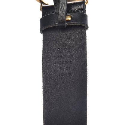 Gucci Faded Calfskin Snake Double G 40mm Belt 85 34 Black 4 of 7