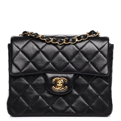 Chanel Lambskin Quilted Mini Square Flap Black 1 of 7
