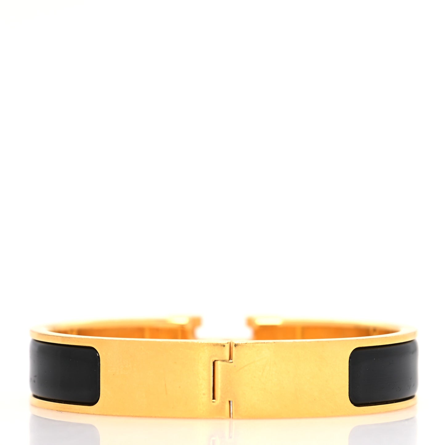 Enamel Narrow Clic Clac H Bracelet PM Black