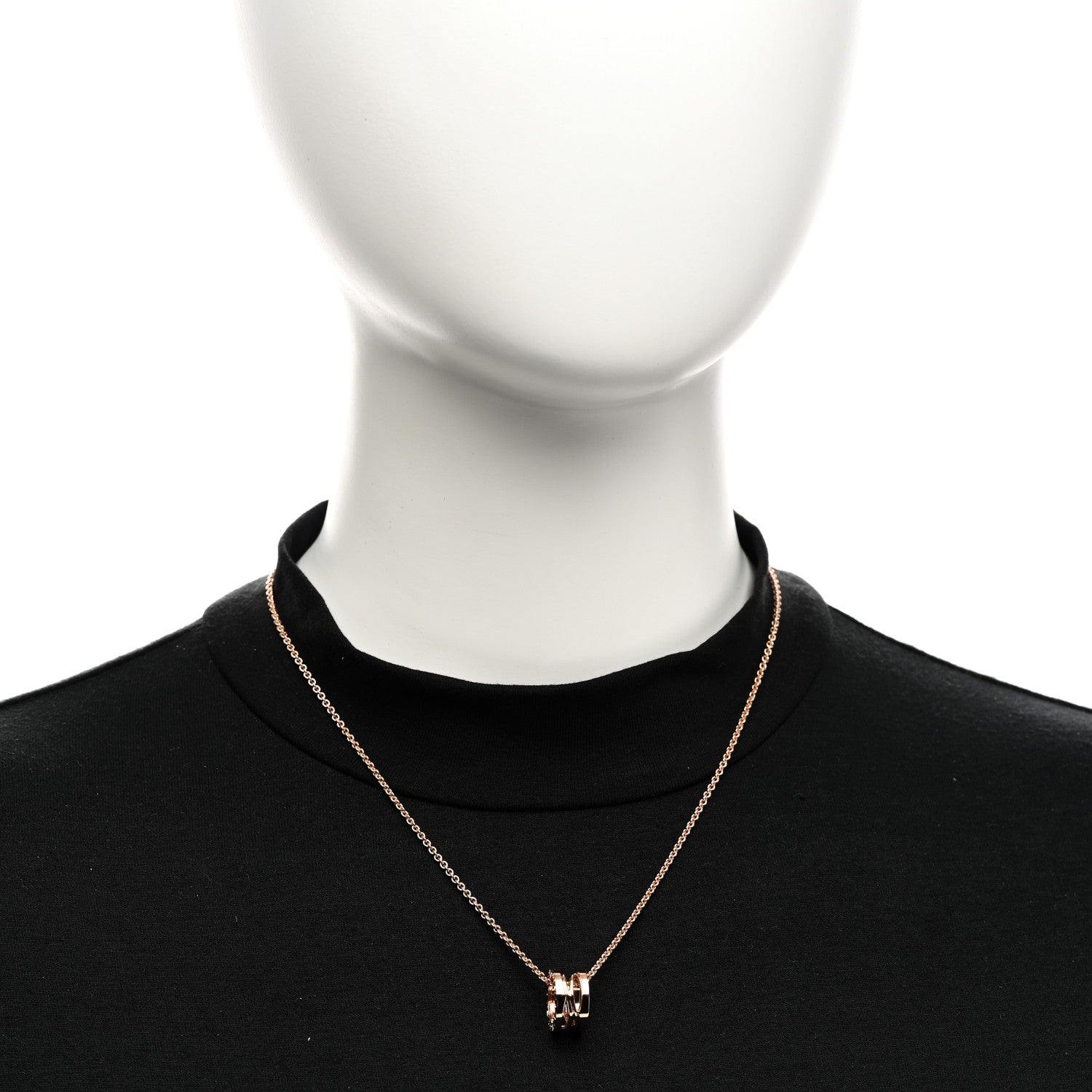 Bulgari 18K Rose Gold B.Zero1 Open Legends Pendant Necklace 2 of 5