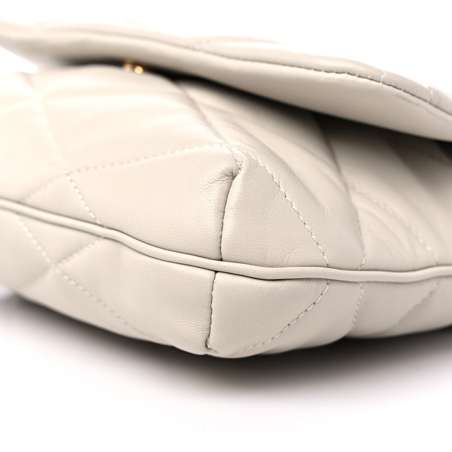 Saint Laurent Lambskin Quilted Le 57 Diamond Shoulder Bag Crema Soft 10 of 10