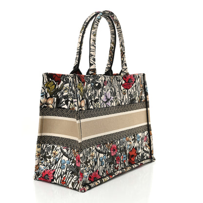 Christian Dior Canvas Embroidered Medium Mille Fleurs Book Tote Multicolor 3 of 15