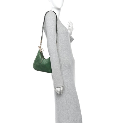 Gucci Suede Web Small Attache Shoulder Bag Cactus Green 2 of 10
