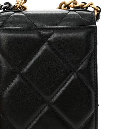 Chanel Lambskin Quilted Chanel 19 Phone Holder With Chain Black 12 of 12