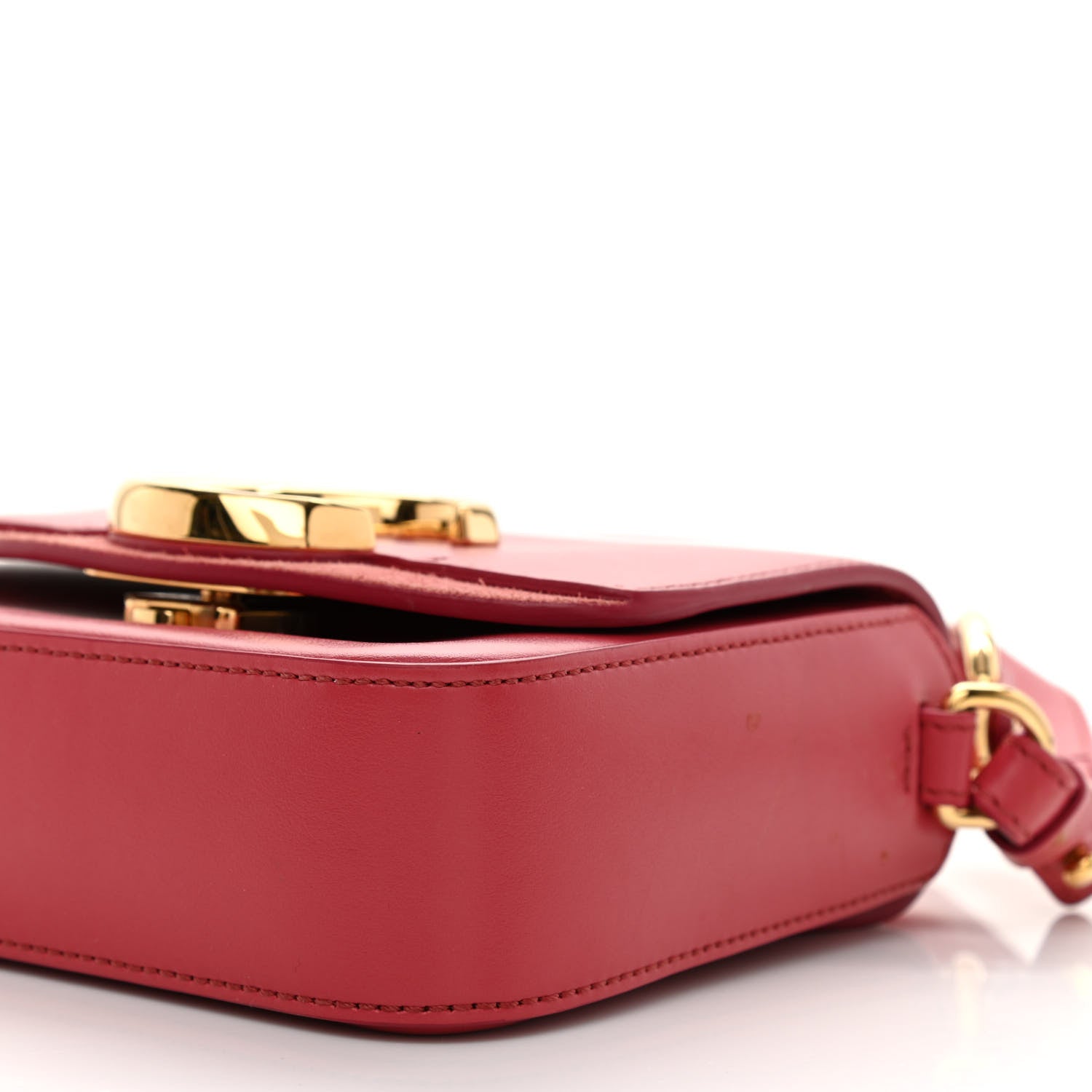 Chloe Shiny Calfskin Suede Mini C Double Carry Scarlet Pink 8 of 8