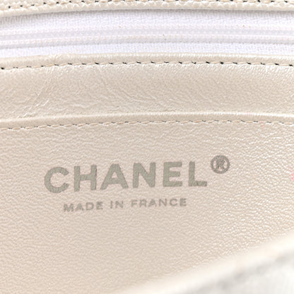Chanel Metallic Caviar Quilted Mini Top Handle Rectangular Flap White 6 of 12