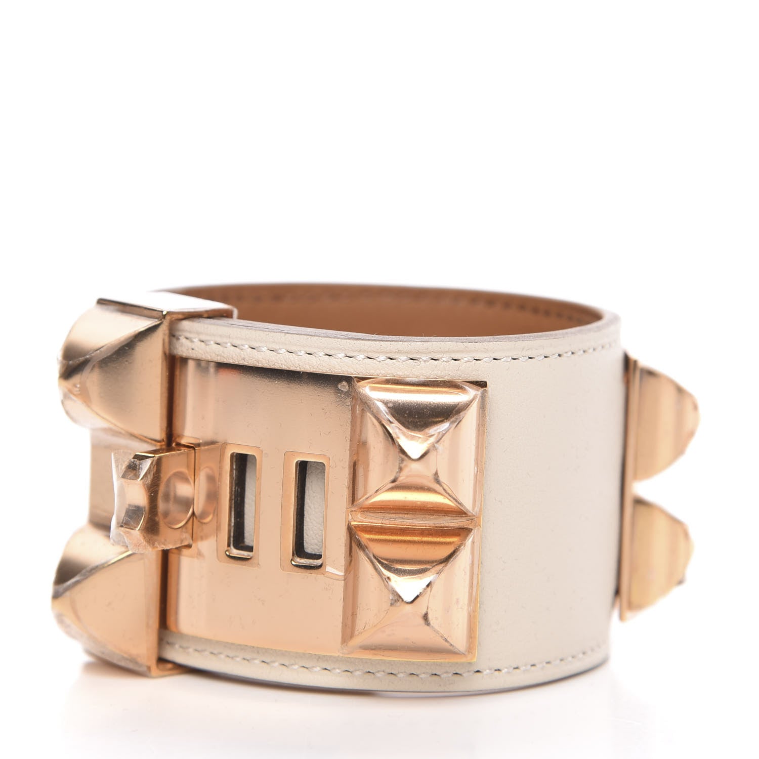 Hermes Swift Collier de Chien CDC Bracelet S Craie 3 of 7