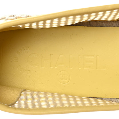 Chanel Mesh Lambskin CC Espadrilles 39 Yellow Beige 7 of 7
