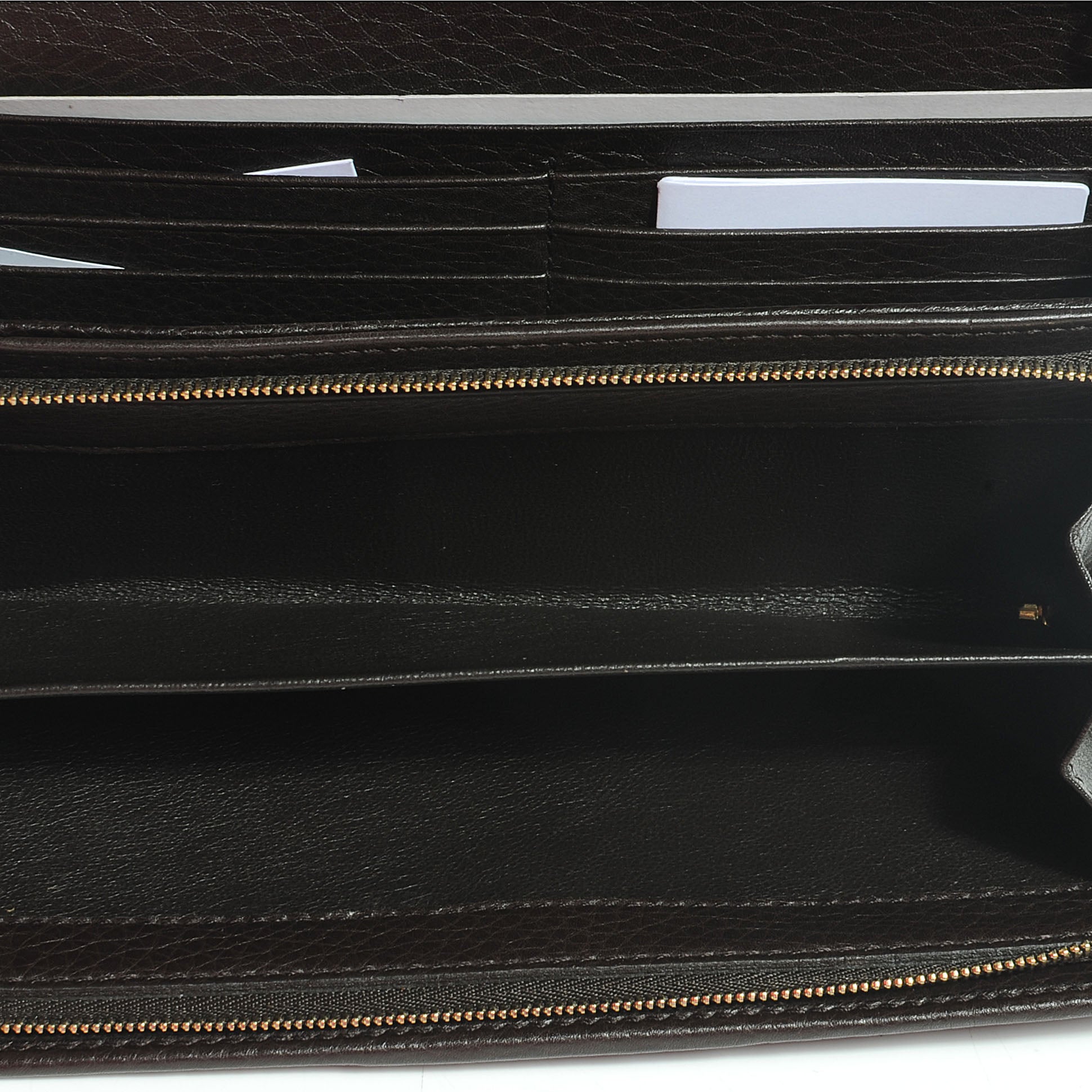 Gucci Leather Heritage Chain Wallet Chocolate Brown 6 of 7