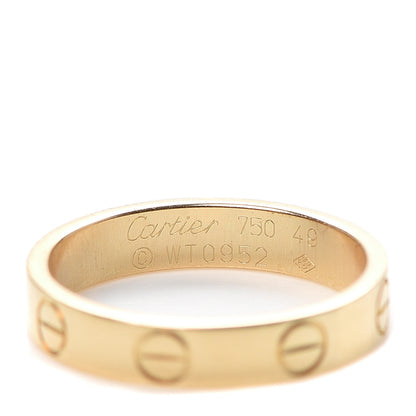 Cartier 18K Yellow Gold 3.5mm LOVE Wedding Band Ring 49 4.75 4 of 5