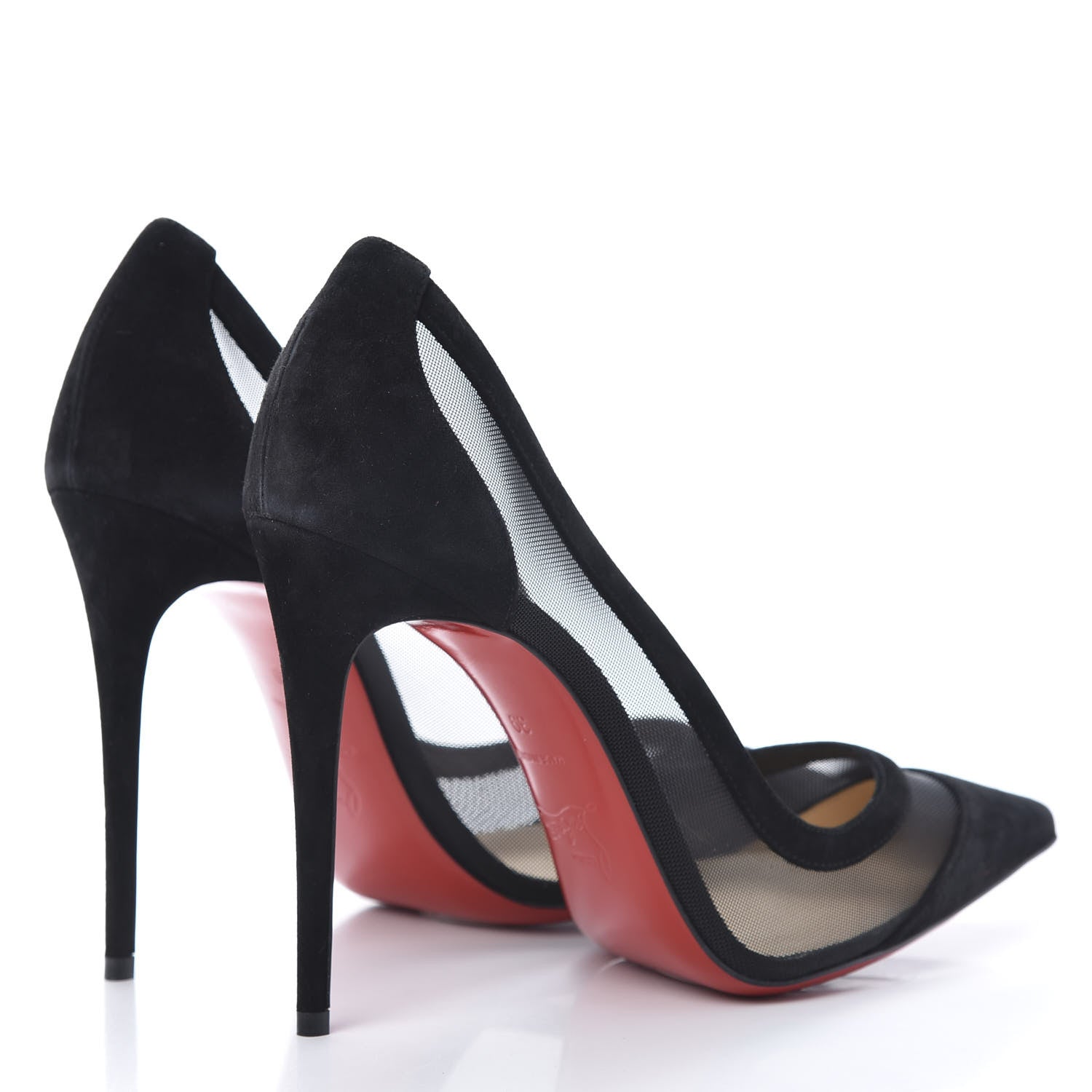 Christian Louboutin Veau Velours Rete Galativi 100 Pumps 39 Black 4 of 10