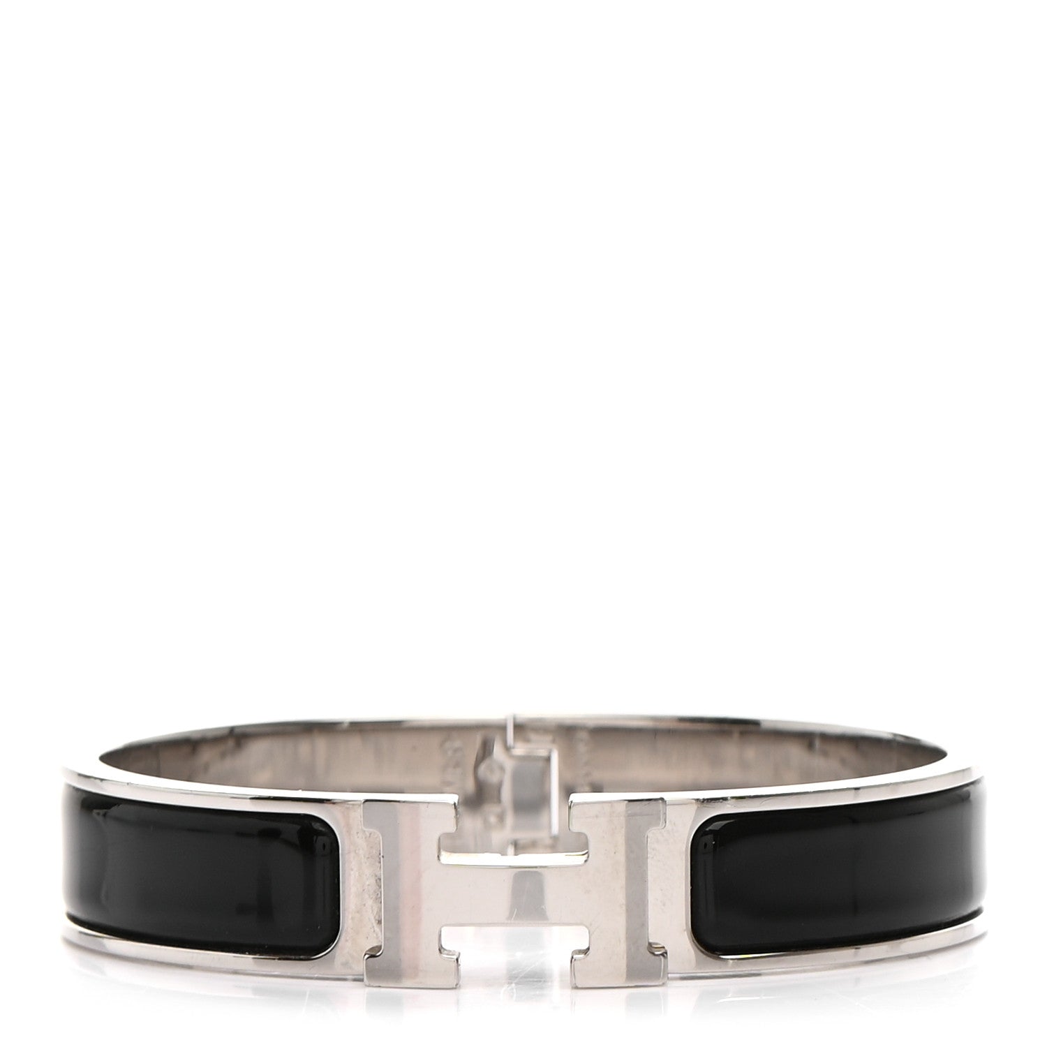 Hermes Enamel Narrow Clic Clac H Bracelet PM Black 1 of 5