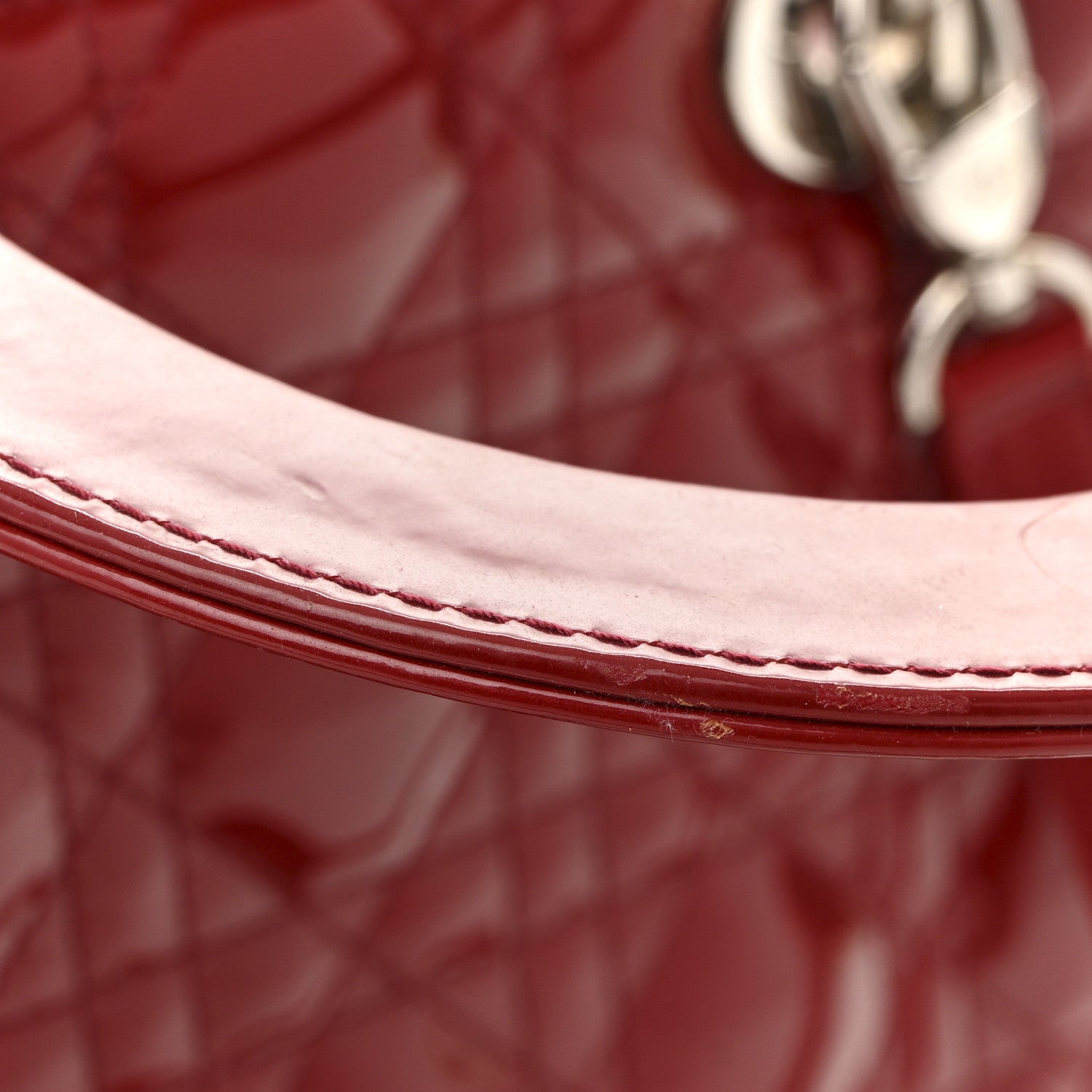 Christian Dior Patent Cannage Medium Lady Dior Red 11 of 14