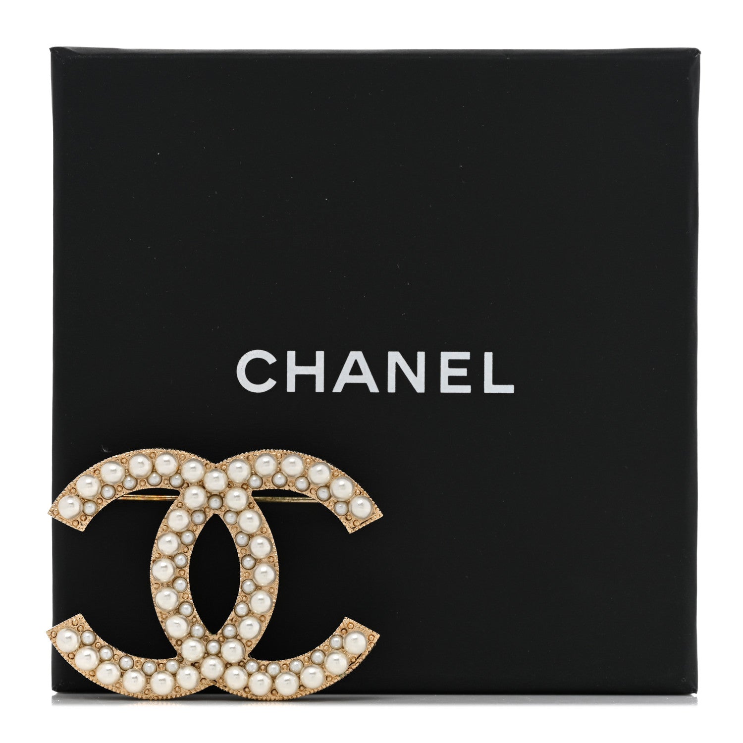 Chanel Pearl CC Brooch Gold 6 of 6