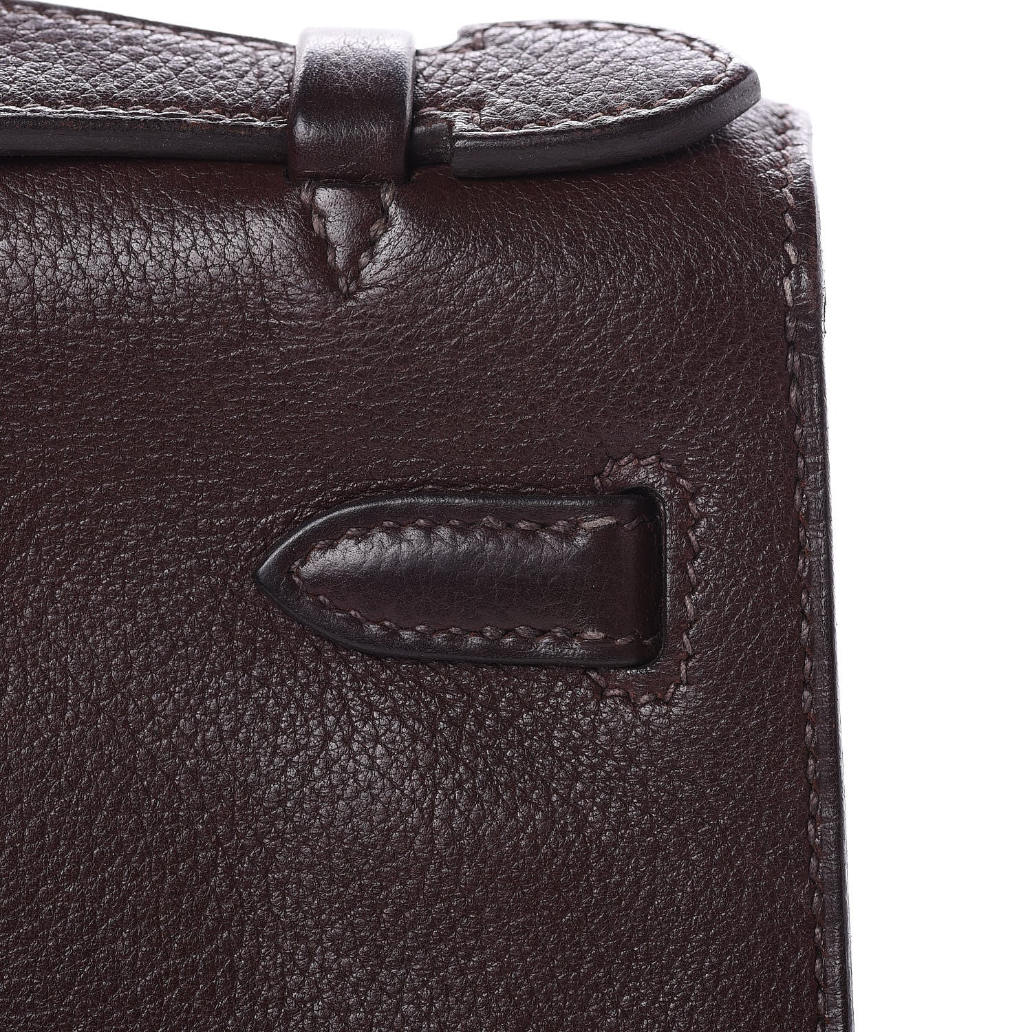 Hermes Evergrain Kelly Pochette Clutch Havane 19 of 24