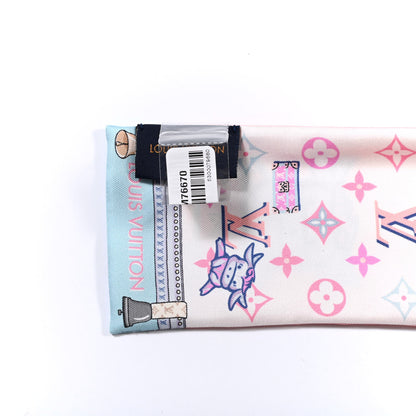 Louis Vuitton Silk Monogram Rodeo Bandeau Rose 2 of 4
