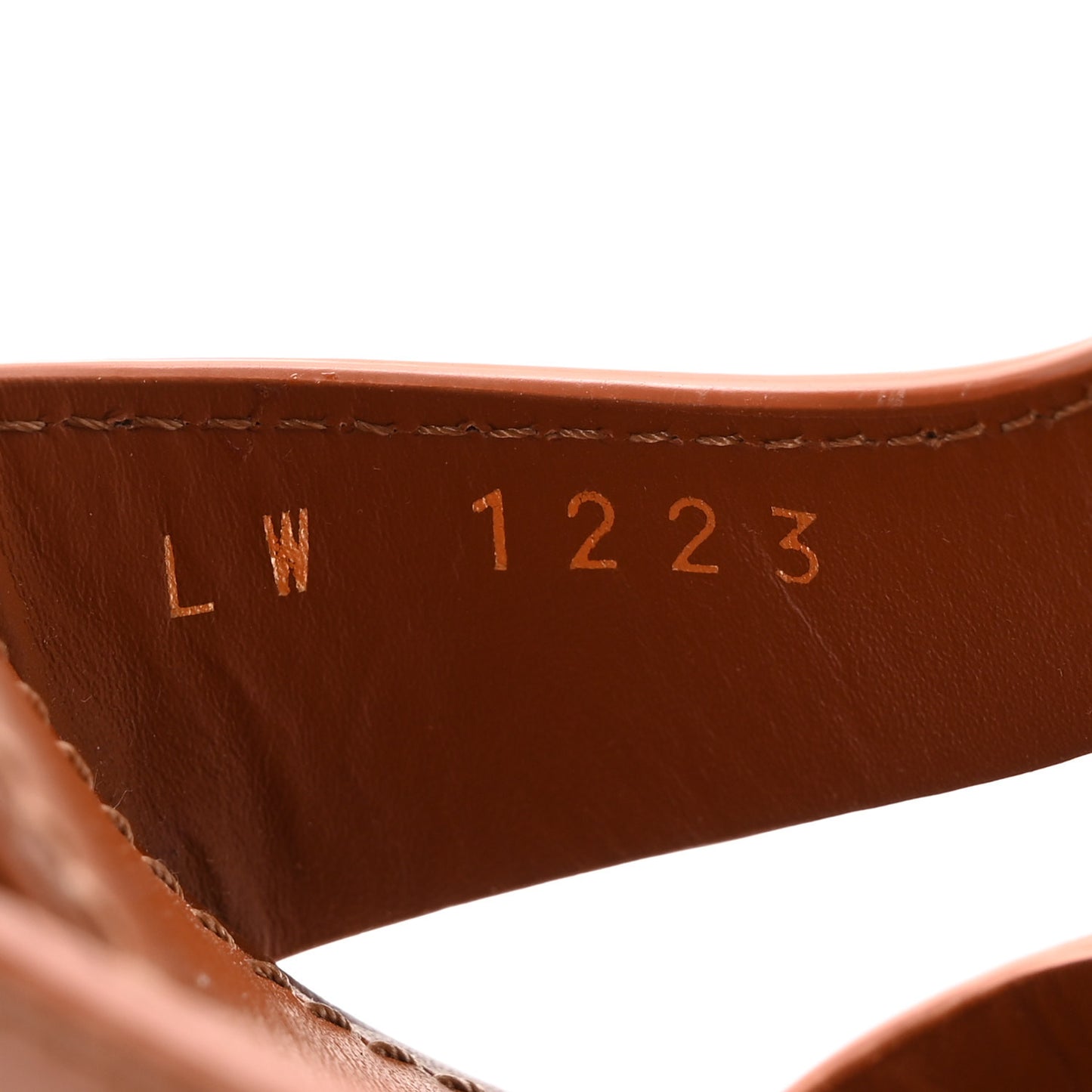 Calfskin LV Isola Sandals 38 Cognac