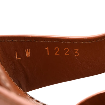 Louis Vuitton Calfskin LV Isola Sandals 38 Cognac 9 of 11