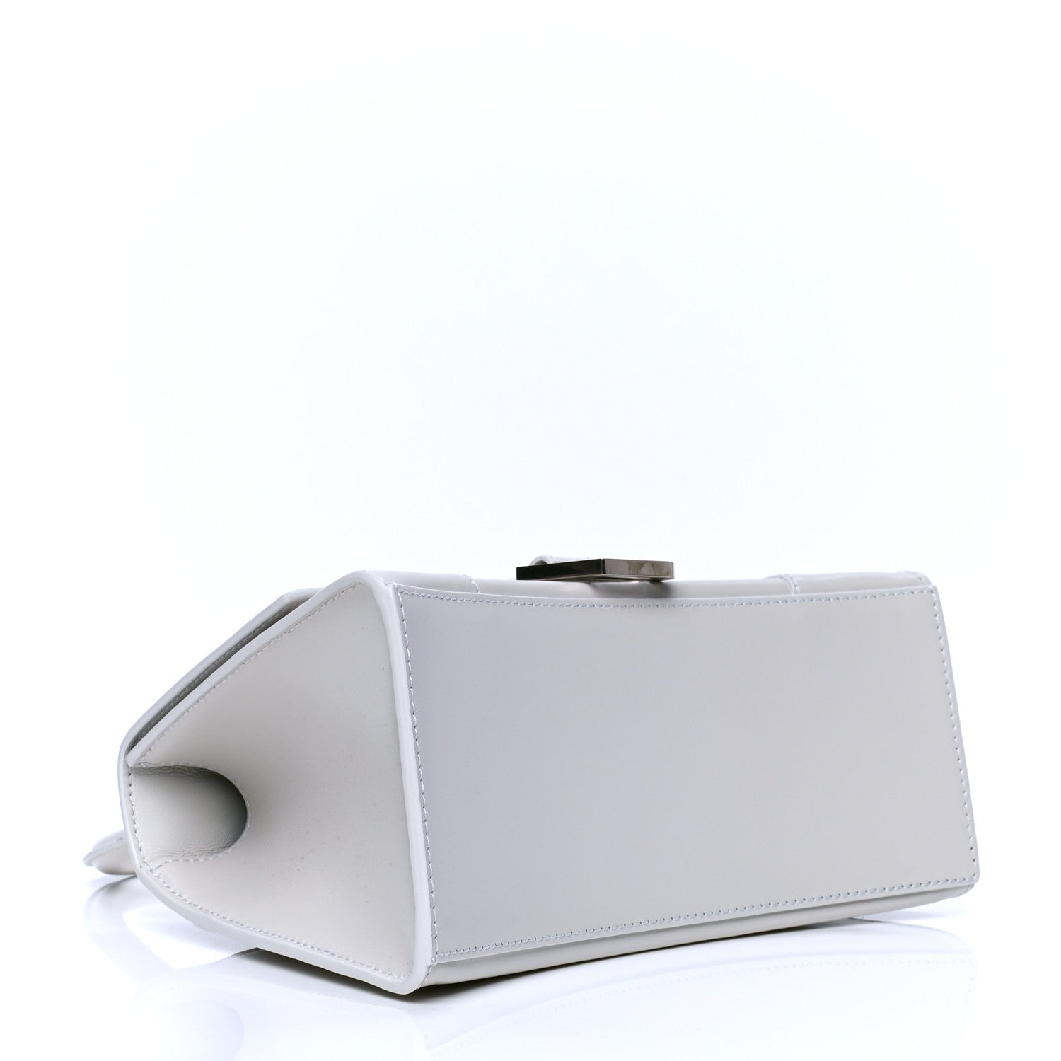 Balenciaga Shiny Box Calfskin Small Hourglass Top Handle Bag Chalky White 3 of 4