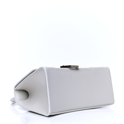 Balenciaga Shiny Box Calfskin Small Hourglass Top Handle Bag Chalky White 3 of 4